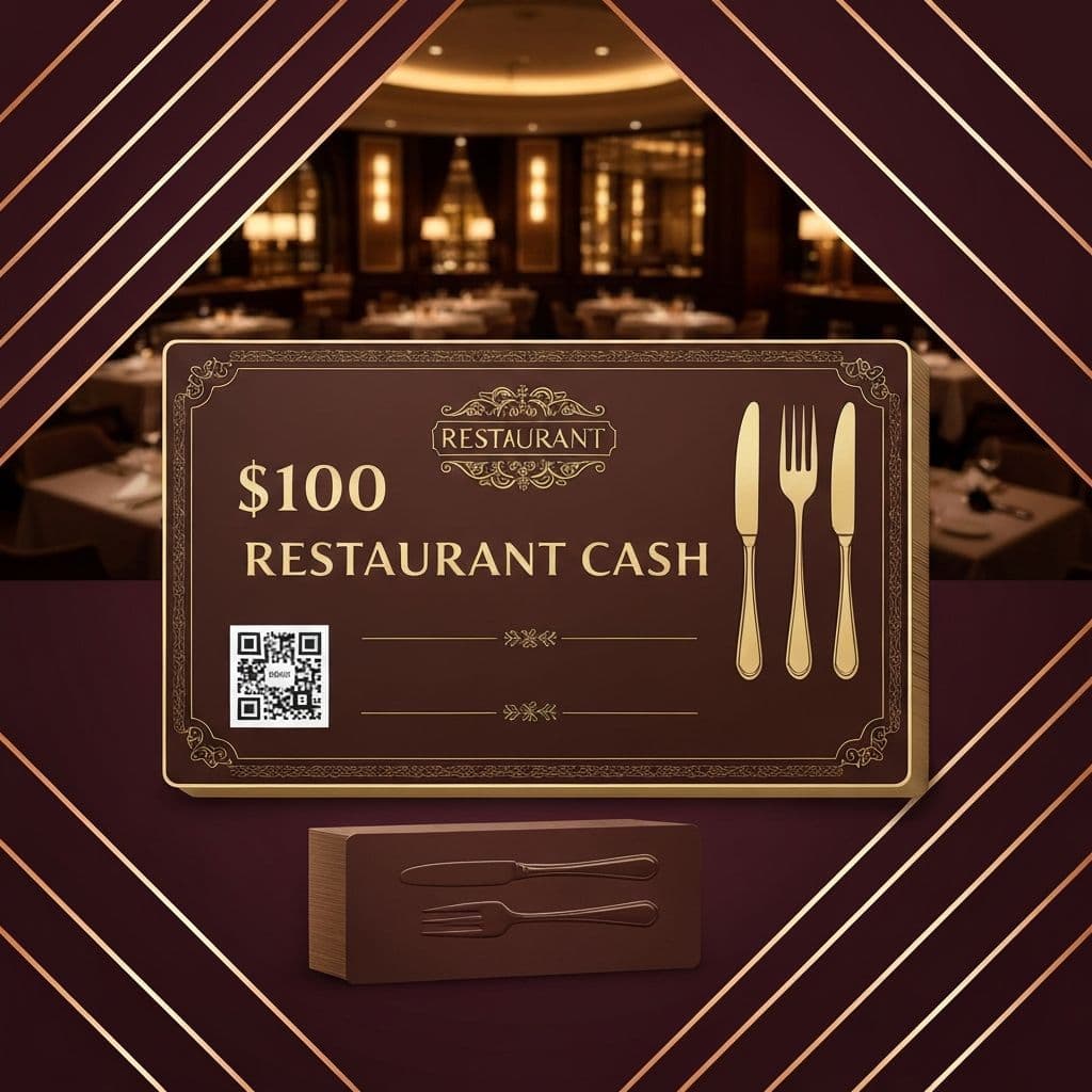 $100 Restaurant Cash Certificate